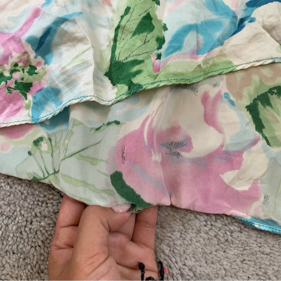 MARIO BALTHAZAR SILK FLORAL MIDI DRESS - Picture 5 of 6